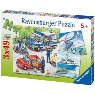 Ravensburger Puzzle 3x49 Teile Polizeieinsatz