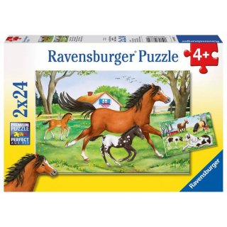 Ravensburger Puzzle 2x24 Teile Welt der Pferde