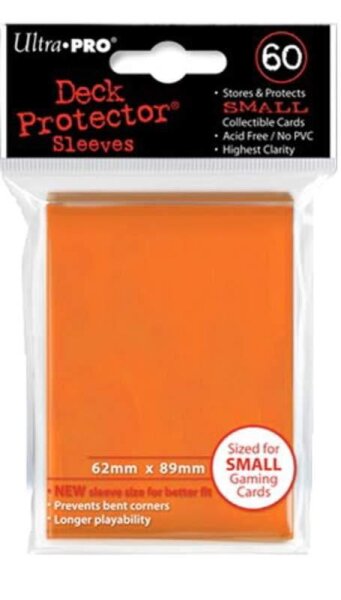 Sammelkarten Hüllen Farbe Orange Größe (small) (60 Stück)