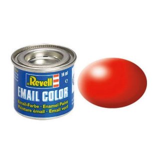 Email Color Leuchtrot, seidenmatt, 14ml, RAL 3024 SM332 Revell Modellbaufarbe