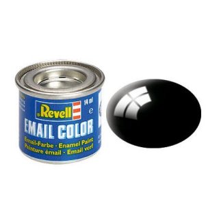 Email Color Schwarz, gl‰nzend, 14ml, RAL 9005 Nr.7 Modellbaufare Revell