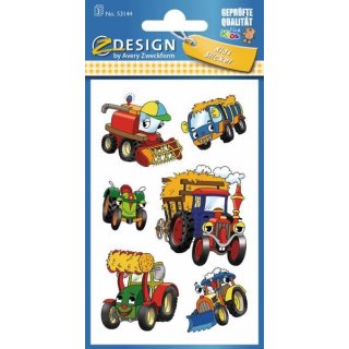 Z Design Kids Papier Sticker Traktor