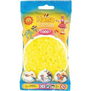1 Hama Bügelperlen 1000 Stück Neon-Gelb