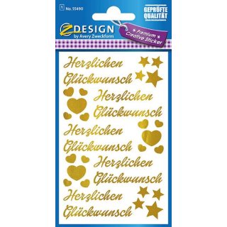 Z Design Creative Folien Sticker Herzlichen Glückwunsch