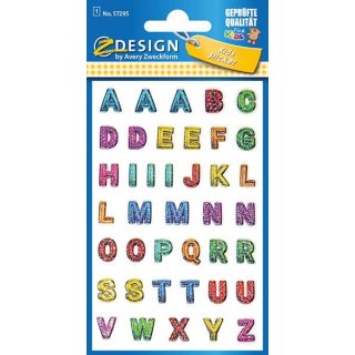 Z-Design Sticker Buchstaben mit Glitzer 1 Bogen