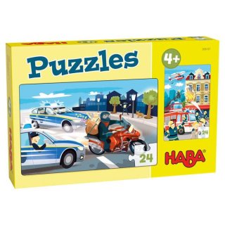 HABA Puzzles 24 Teile Im Einsatz 2 Motive