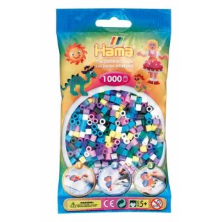 1 Hama Perlen Beutel 1000 Stück Mix 69 (11 Farben)