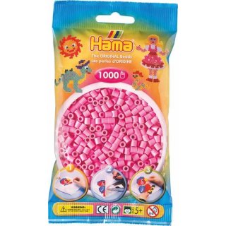 1 Hama Perlen Beutel 1000 Stück Pastell-Pink