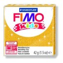 Fimo Kids Normalblock 42g glitter gold Knete