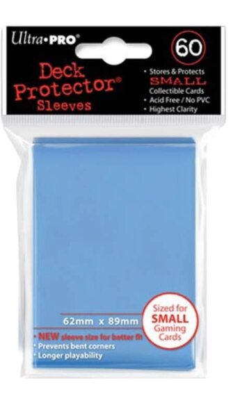 Sammelkarten Hüllen Farbe Hellblau 60 Stück Größe Small