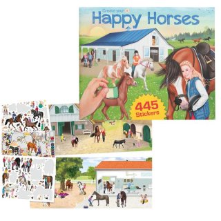 Create your Happy Horses Malbuch mit Stickern