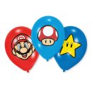 6 Latexluftballons 27,5 cm Super Mario Bros