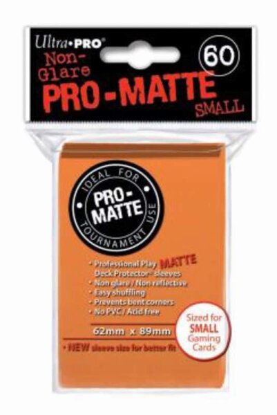 Sammelkarten Hüllen Farbe Orange Pro Matte Größe (small) (60 Stück)