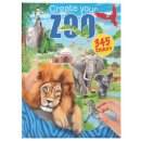 Malbuch mit Stickern Create your Zoo
