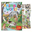 Malbuch Create your Animal World mit Stickern
