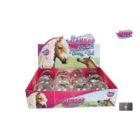 1 Springball Pferd 6,5cm mit Licht 6 fach sortiert