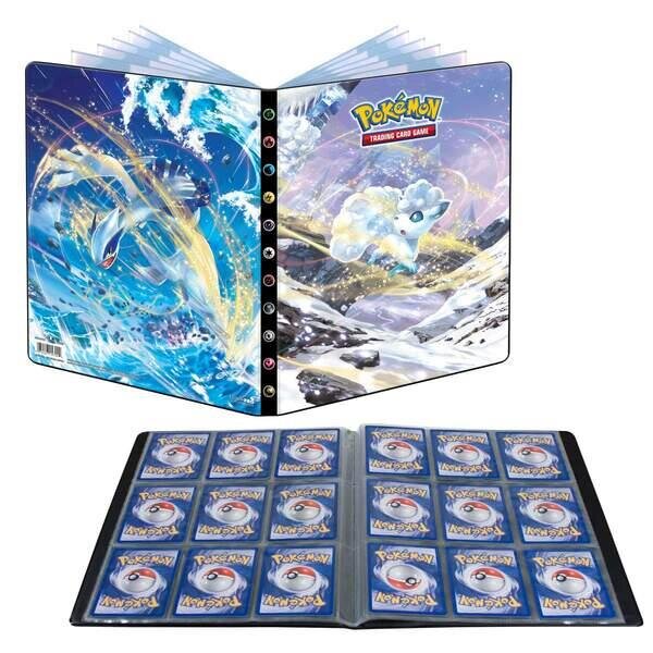 Pokemon Schwert und Schild Silberne Sturmwinde 9 Pocket Sammelkarten Album für 252 Karten