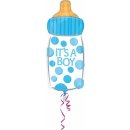 Folienballon Babyflasche Its a boy 25x58cm blau für...