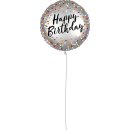 Folienballon Happy Birthday Punkte Durchmesser 46cm,...