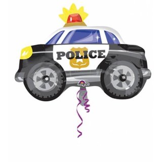 Folienballon Junior Shape Polizeiauto 60x45cm für Helium