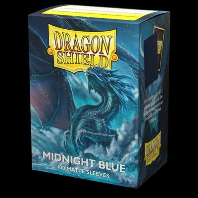 Sammelkarten Hüllen Dragon Shield Standard size Matte Sleeves - Farbe Midnight Blue (100 Sleeves)