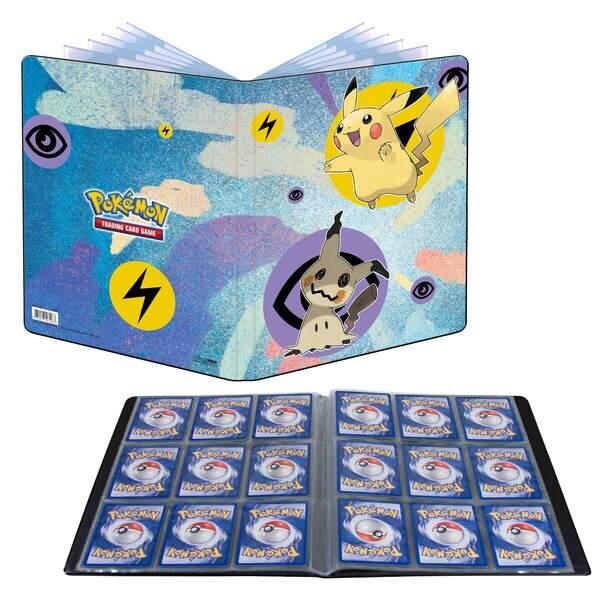 1 Pokemon Pikachu & Mimikyu 9-Pocket Portfolio Sammelkarten Album für 180 Karten