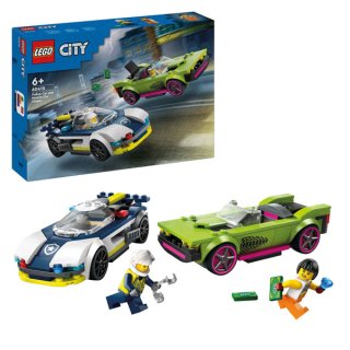 LEGO 60415 City Verfolgungsjagd mit Polizeiauto und Musc