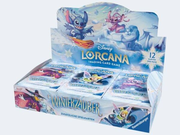 1 Disney Lorcana Winterzauber Sammelkarten Booster in Deutsch