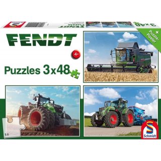 Fendt Puzzle 3x48 Teile mit Puzzleposter